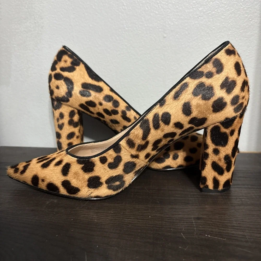 Antonio Melani Women's cheetah print heels Pumps Shoes size 6.5 Calf Hair